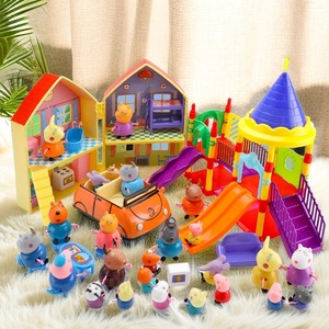 小猪佩奇玩具佩琪过家家房子别墅人物全套男孩女孩3-6岁5儿童套装