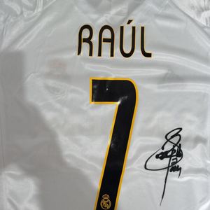 马德里 劳尔亲笔球衣 7号 raul 签名球衣球服短袖亲笔签名