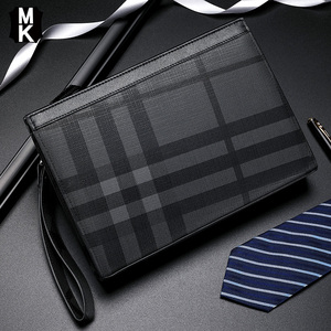 mk手包男2022新款时尚男士真皮大容量手拿包休闲手抓包男信封包潮