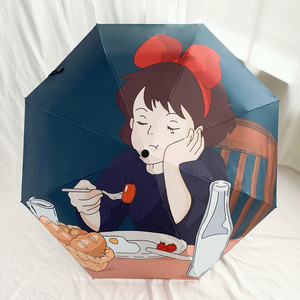少女卡通软萌全自动晴雨伞两用迷你遮阳伞夏季五折防紫外线太阳伞