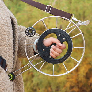 胜利不锈钢风筝轮盘大人专用金属带刹车防倒转大万向手握轮大轴承