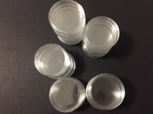 6个一元26mm硬币钱币纪念币塑料盒 保护盒 收藏盒 适用2欧元硬币