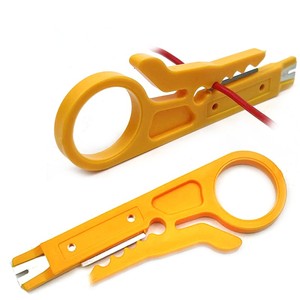 简易小卡刀网线电话线剥线打线小黄刀塑料剥线打线刀打线工具