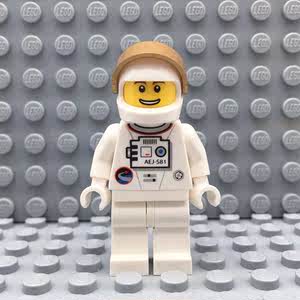 lego乐高城市系列人仔sp124 10231 美国nasa男宇航员太空航天飞机