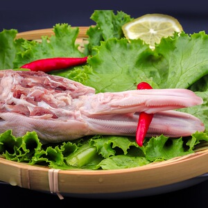 生鲜鸭下巴带鸭舌冷冻新鲜鸭下颚鸭头整箱120个鸭货 麻辣卤货食材