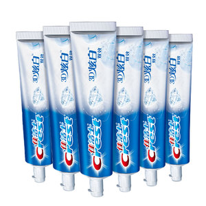 佳洁士牙膏3d炫白双效6支 清凉薄荷含氟啫喱美亮护龈清洁白牙正品