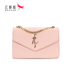 商场专柜同款红蜻蜓女包新款时尚斜跨百搭经典简约斜跨单肩链条包