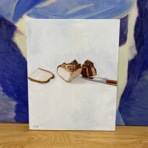 cuart|独家纯手绘小众简约轻奢画家阿利卡面包油画装饰挂画