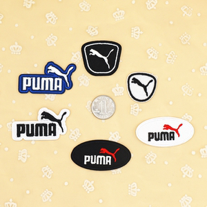 彪马品牌服装标志刺绣布贴装饰绣标 彪马puma徽章标志熨烫补丁贴