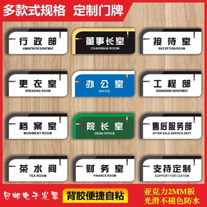 创意多款办公科室院长室门诊部公司电子商务部标志学校教务室门牌