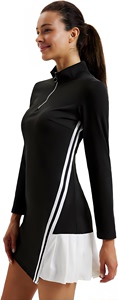 外贸女装大码配打底裤长袖运动健身网球高尔夫连衣裙E1