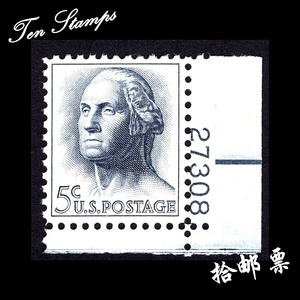 美国邮票 1963年 总统华盛顿 1全新 带编号 802