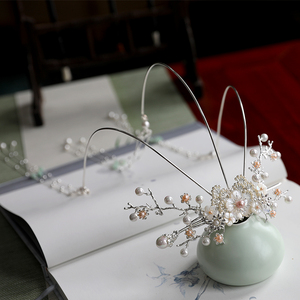 悦己容手工古风发饰徐慧三七款长流苏发冠发束汉服头