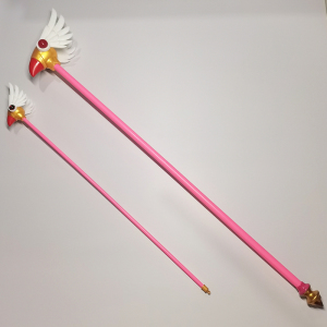 魔法少女樱魔杖小樱鸟头杖小樱cos法杖星星杖小樱cos魔杖伸缩包邮