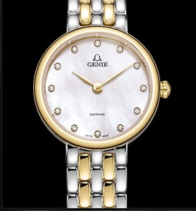 瑞士 爵尼手表 石英表 钢带 女表 gnq-t2018l-qg 专柜正品 2018