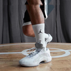 air jordan 35 low aj35黑白 银白白红流川枫 低帮cw2459-101-100