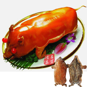 黄金脆皮乳猪生整只新鲜广东风味烤乳猪冷冻半成品私房菜开业摆供