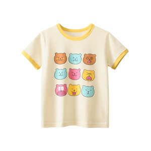 27home品牌纯棉外贸童装跨境货源儿童短袖T-shirt夏季女童体恤