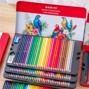 英雄775彩色铅笔水溶性彩铅画笔36色48色72色学生彩笔美术绘画笔