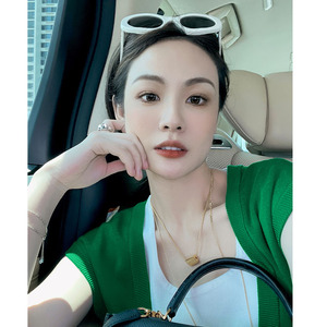 美洋meiyang 猫眼墨镜 长美洋头上了!高定版!白色百搭眼镜