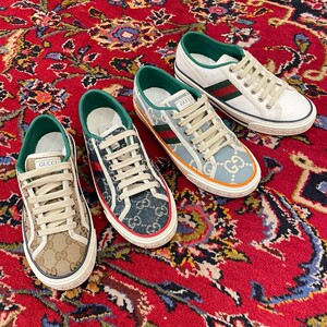 代购gucci/古驰tennis1977经典款老花女鞋帆布鞋古奇复古板鞋男鞋