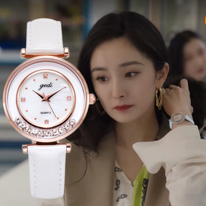 爱的二八定律杨幂同款手表女款防水皮带快乐钻超薄轻奢小众石英