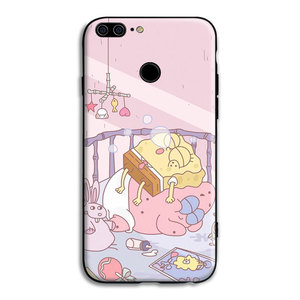 华为荣耀play/9i/8青春版v10手机壳海绵宝宝可爱女卡通动画磨砂软