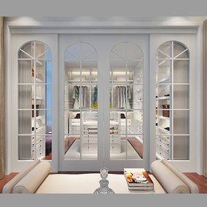 003人付款淘宝轻奢衣柜门推拉门定制实木衣柜门定做网红钢化玻璃新款
