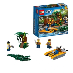 lego乐高60157城市系列 丛林入门套装 鳄鱼人仔小颗粒拼装积木