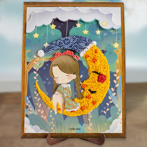 新款创意人物揉纸画diy幼儿园儿童玩具搓纸粘贴手工制作材料包951