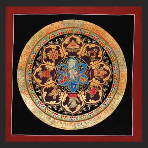 佛教5d魔方钻石画圆钻十字绣藏族唐卡坛城吉祥八宝图佛像供奉满钻