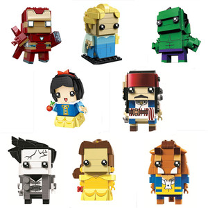 lego 乐高 方头人仔钢铁机甲侠海盗杰克船长美国队长绿巨人黑寡妇