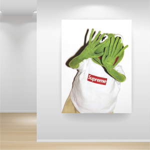 supreme青蛙潮流创意办公室客厅沙发书桌组合定制装饰画无框画