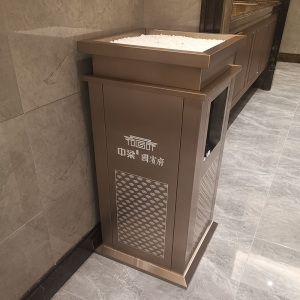 高端定制售楼部不锈钢垃圾桶商场会所大堂ktv复古简约果皮箱