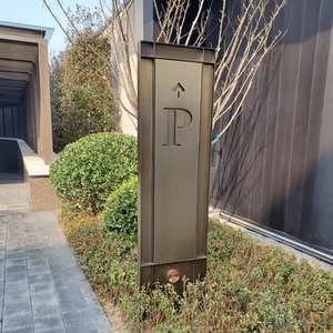 复古风售楼部指示牌高档高端导视牌物料别墅不锈钢防锈可定制logo