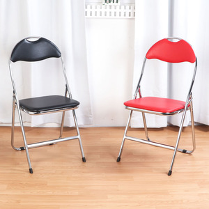 电镀钢管简约可折叠椅会议椅办公椅培训椅学生椅塑料折叠靠背椅子