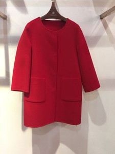2017冬新款贵名媛 F175-B506 专柜正品女士大衣双面毛呢羊毛外套
