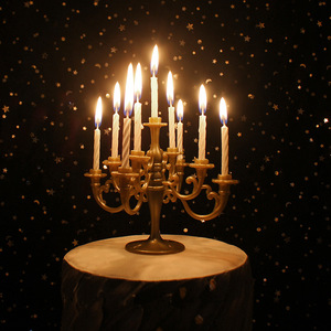 蜡烛浪漫简约欧式复古烛台艺术生日蛋糕装饰摆件甜品烛托装扮用品