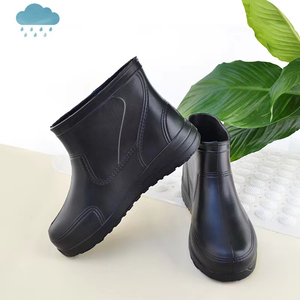 eva-泡沫雨鞋男低帮防滑防水中筒雨靴厨房食品厂工作鞋白色食品靴