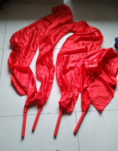 新品红绸子红绸绳腰鼓背带秧歌红绸带腰带舞大红布红绸布演出道具