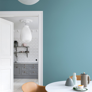 无缝墙布 拒水羊绒 现代简约莫兰迪素灰蓝色家用客厅卧室书房壁布