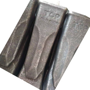 适用于小松挖掘机pc200斗齿锻造耐磨合金钢锻打开山齿牙齿销子