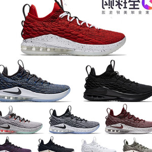 詹姆斯15代篮球鞋男子低帮low黑白黑金lbj16灰粉全明星战靴