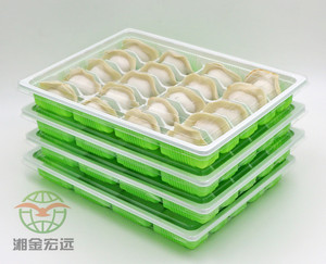 直销一次性餐盒塑料饺子盒饺子托盘水饺盒外卖打包盒加厚20格包邮