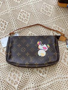春花中古屋 日本奢包vintage lv村上隆限量版熊猫单肩腋下麻将包