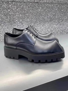 balenciaga巴黎世家21秋冬秀款犀牛靴方头德比皮鞋 高邦男款