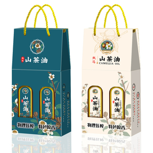 山茶油礼盒包装盒野生茶籽油包装盒通用版手提袋纸盒礼盒现货定制