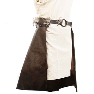 男款皮质蒸汽朋克中世纪半包裙复古铠甲裙护腿角斗士Cosplay配件