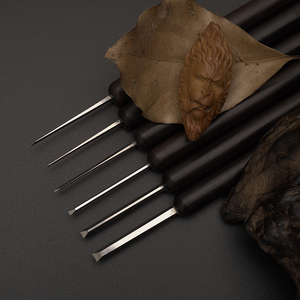 皓瑜橄榄核桃核手工雕刻刀手工磨制小巧牛皮苏工包邮锋利耐用