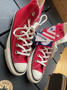 国内现货日本匡威ALL STAR US 搪瓷红中国红大红色水洗帆布鞋